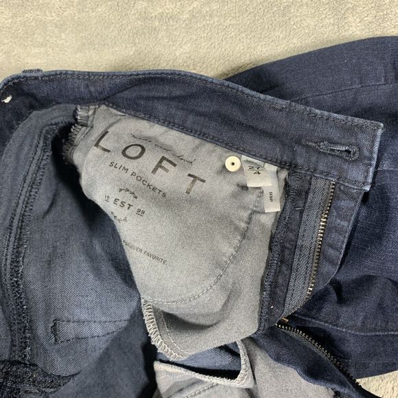 Loft Skinny Mid-rise Slim Pockets Stretch Denim Jeans pants Size 27/4 Women’s - Picture 13 of 14
